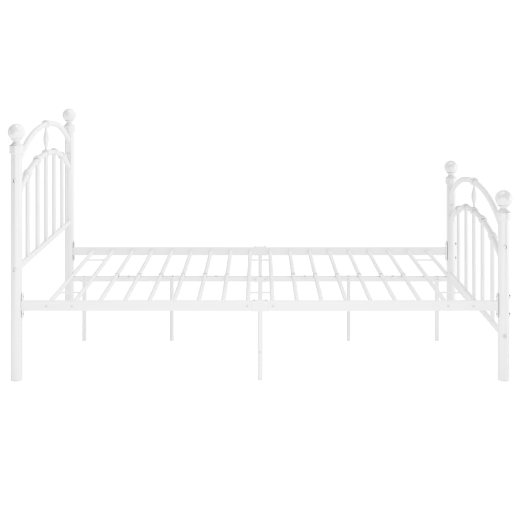 vidaXL Cadre de lit sans matelas blanc métal 120x200 cm