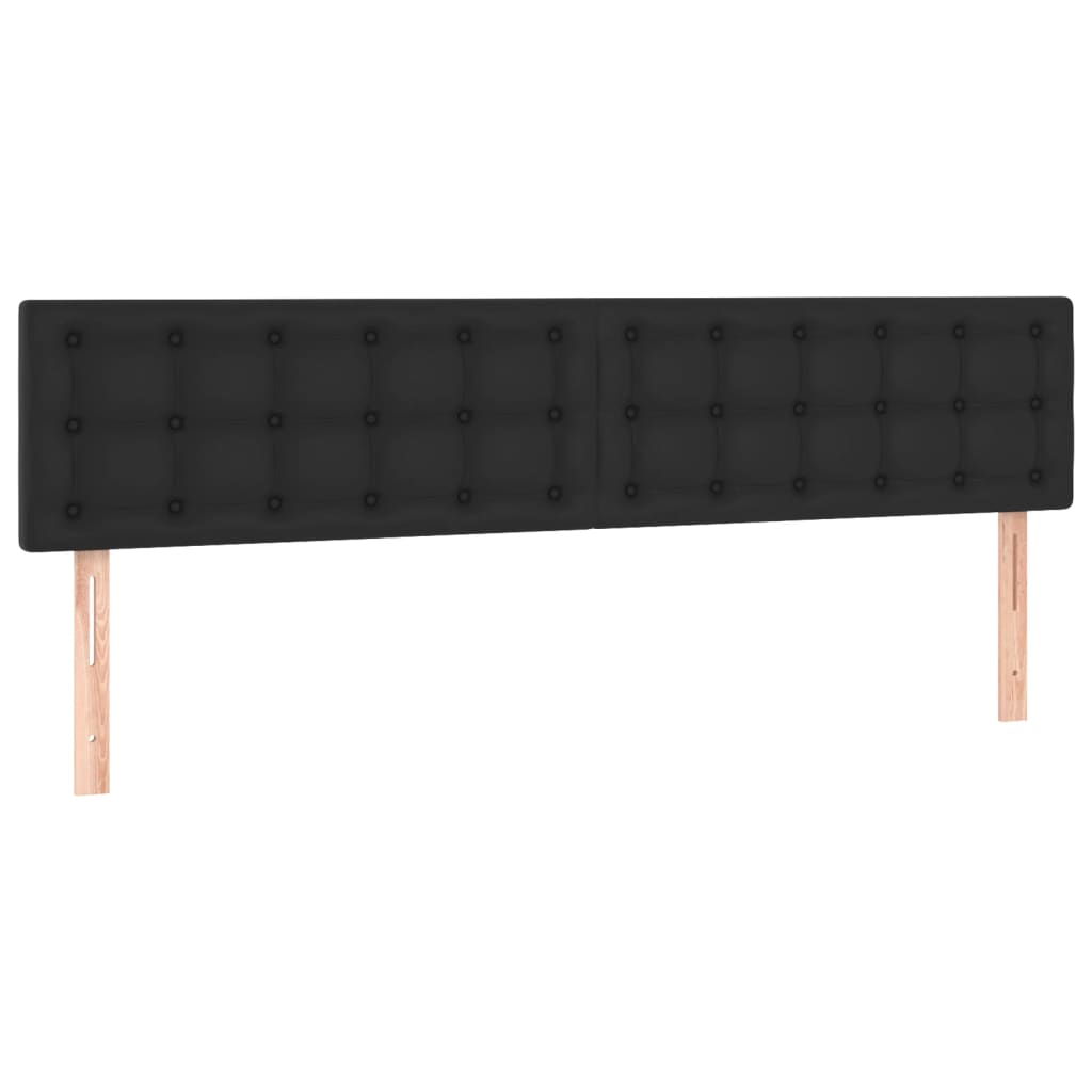 vidaXL Têtes de lit 2 pcs Noir 100x5x78/88 cm Similicuir