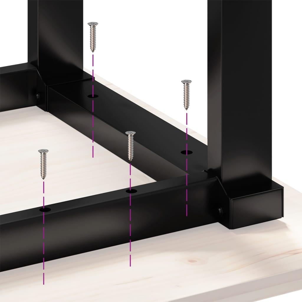 vidaXL Pieds de table à manger cadre en O 60x40x73 cm fonte