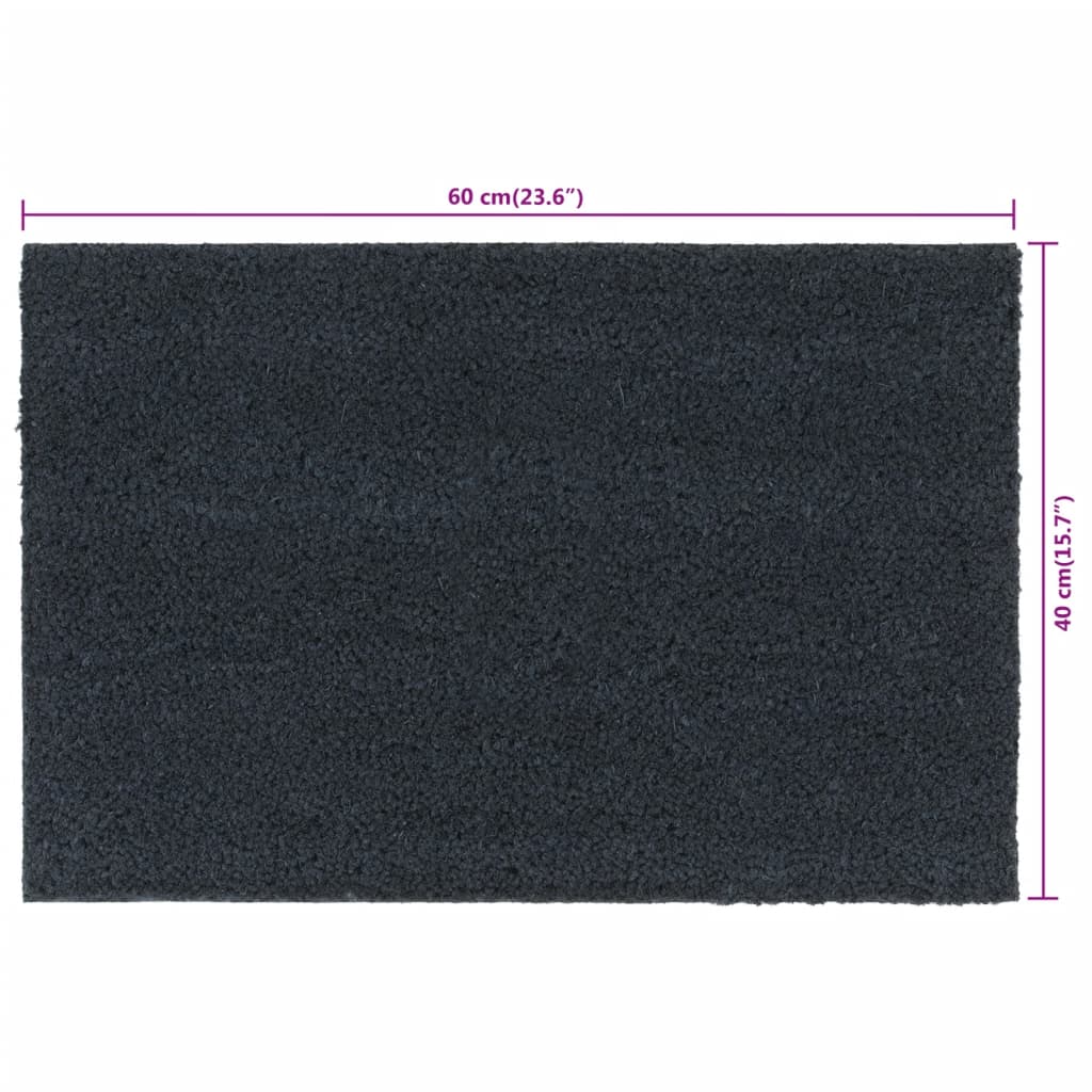 vidaXL Tapis de porte 2 pcs gris foncé 40x60 cm fibre de coco touffeté
