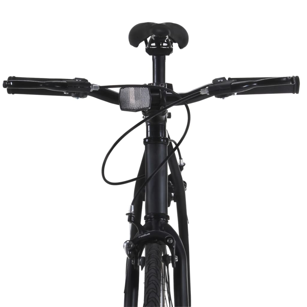 vidaXL Vélo à pignon fixe noir 700c 55 cm