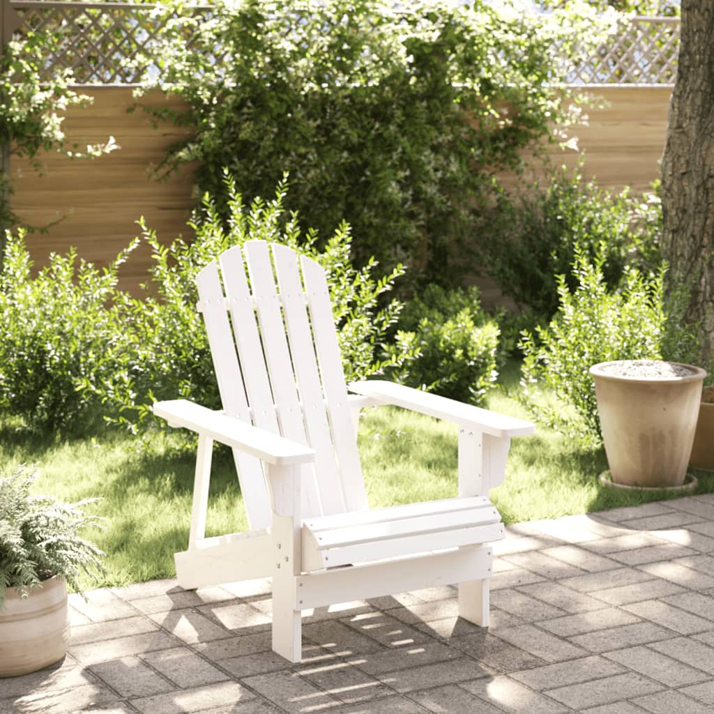 vidaXL Chaise Adirondack blanc 69x85x90,5 cm bois massif de sapin