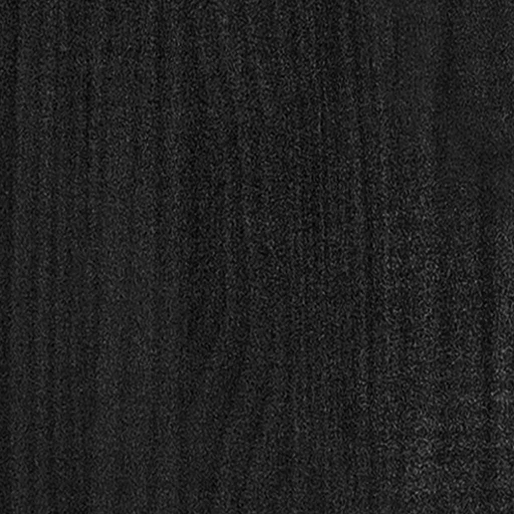 vidaXL Jardinière Noir 200x50x50 cm Bois de pin solide
