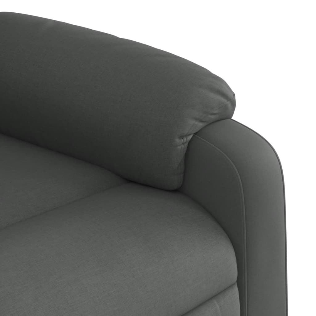 vidaXL Fauteuil inclinable électrique Gris foncé Tissu