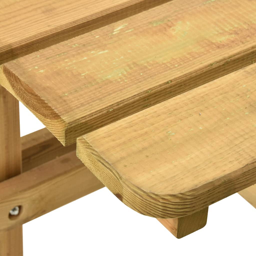 vidaXL Table de pique-nique 4 côtés 172x172x73 cm Bois de pin imprégné