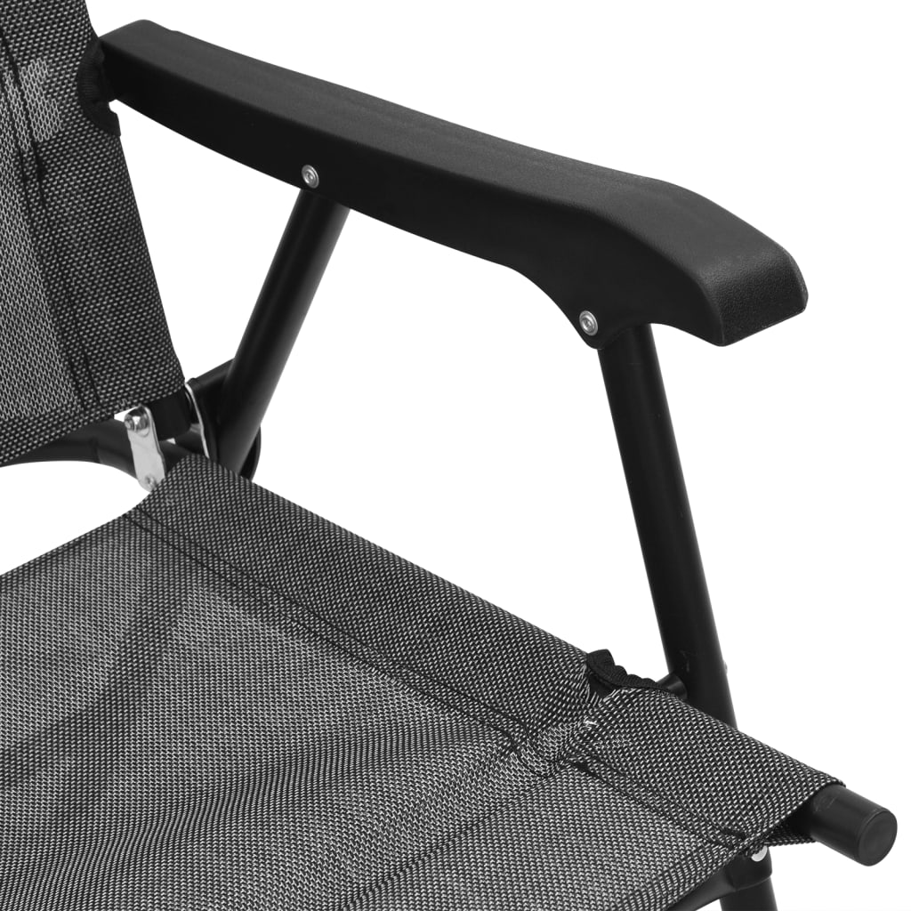 vidaXL Chaises de jardin pliables lot de 2 en acier et textilène