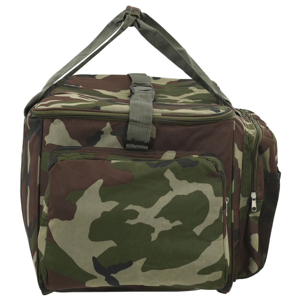 vidaXL Sac de pêche imperméable vert camouflage tissu oxford