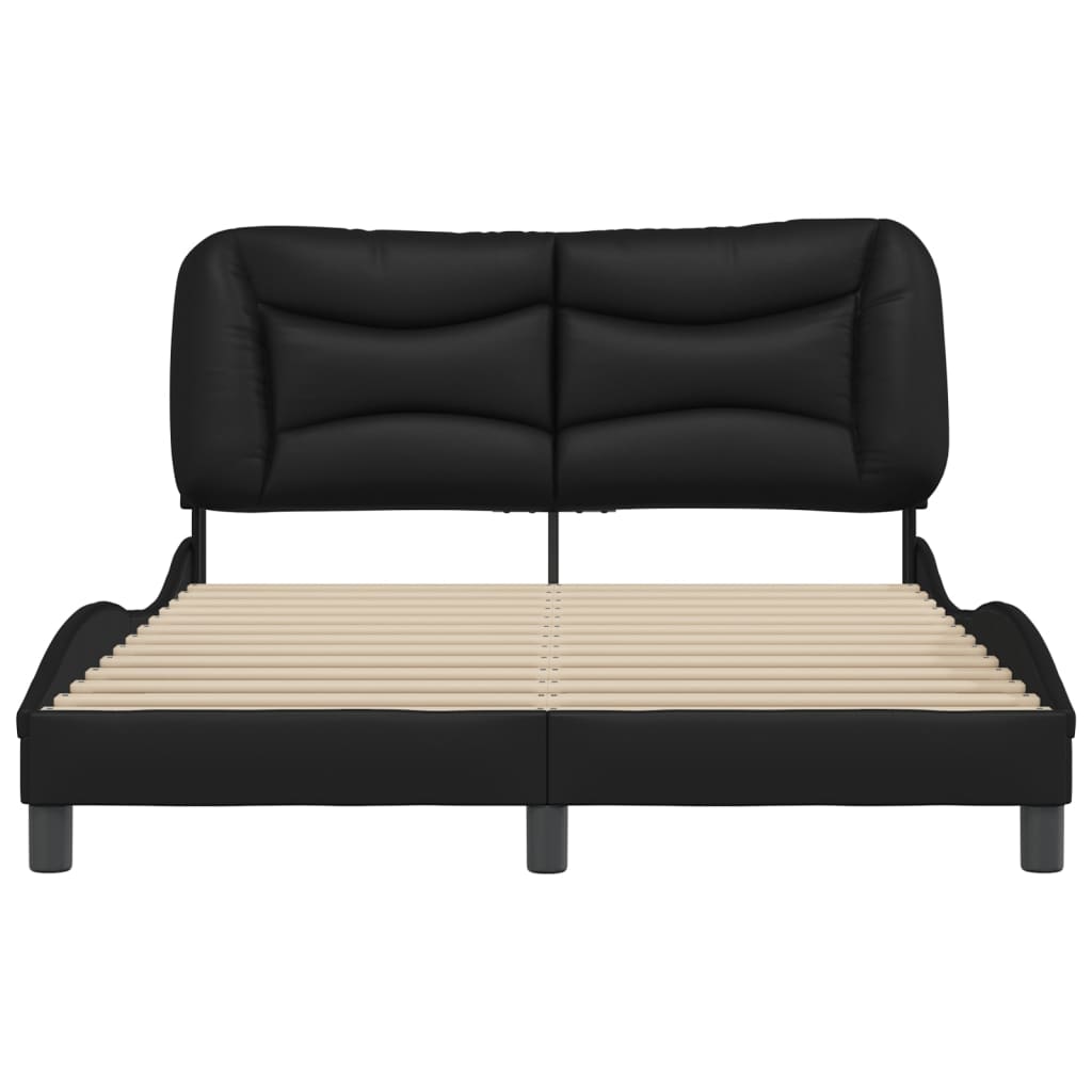 vidaXL Cadre de lit sans matelas noir 140x190 cm similicuir