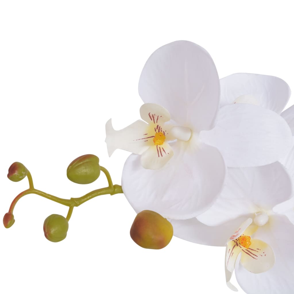 vidaXL Plante artificielle avec pot Orchidée 75 cm Blanc