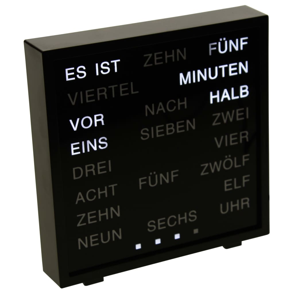 United Entertainment Horloge à mots allemands à LED 16,5x17 cm
