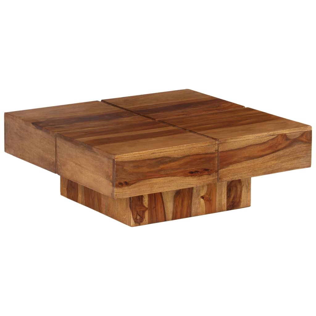 vidaXL Table basse 80x80x30 cm bois d'acacia massif