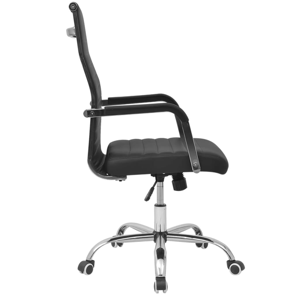 vidaXL Chaise de bureau Similicuir 55x63 cm Noir