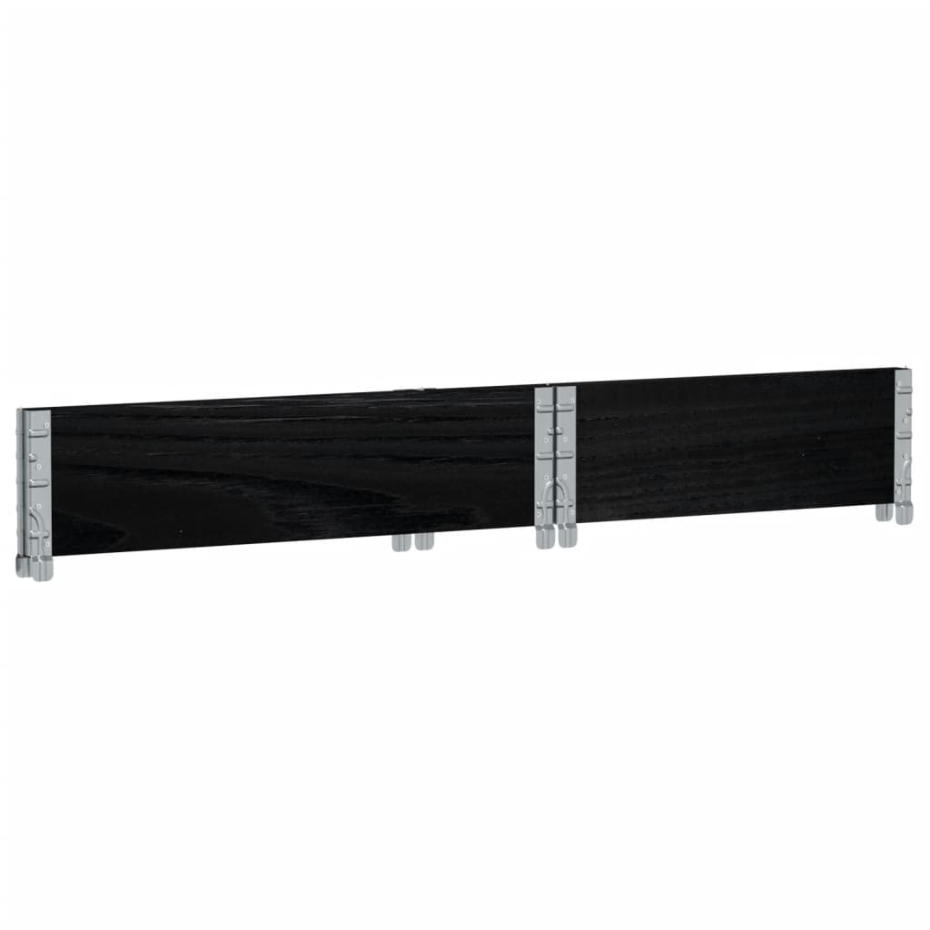 vidaXL Collier de palette noir 80x60 cm bois de pin solide