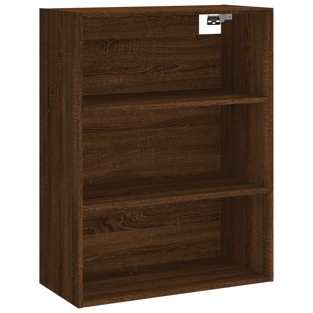 vidaXL Buffet haut Chêne marron 69,5x34x180 cm Bois d'ingénierie