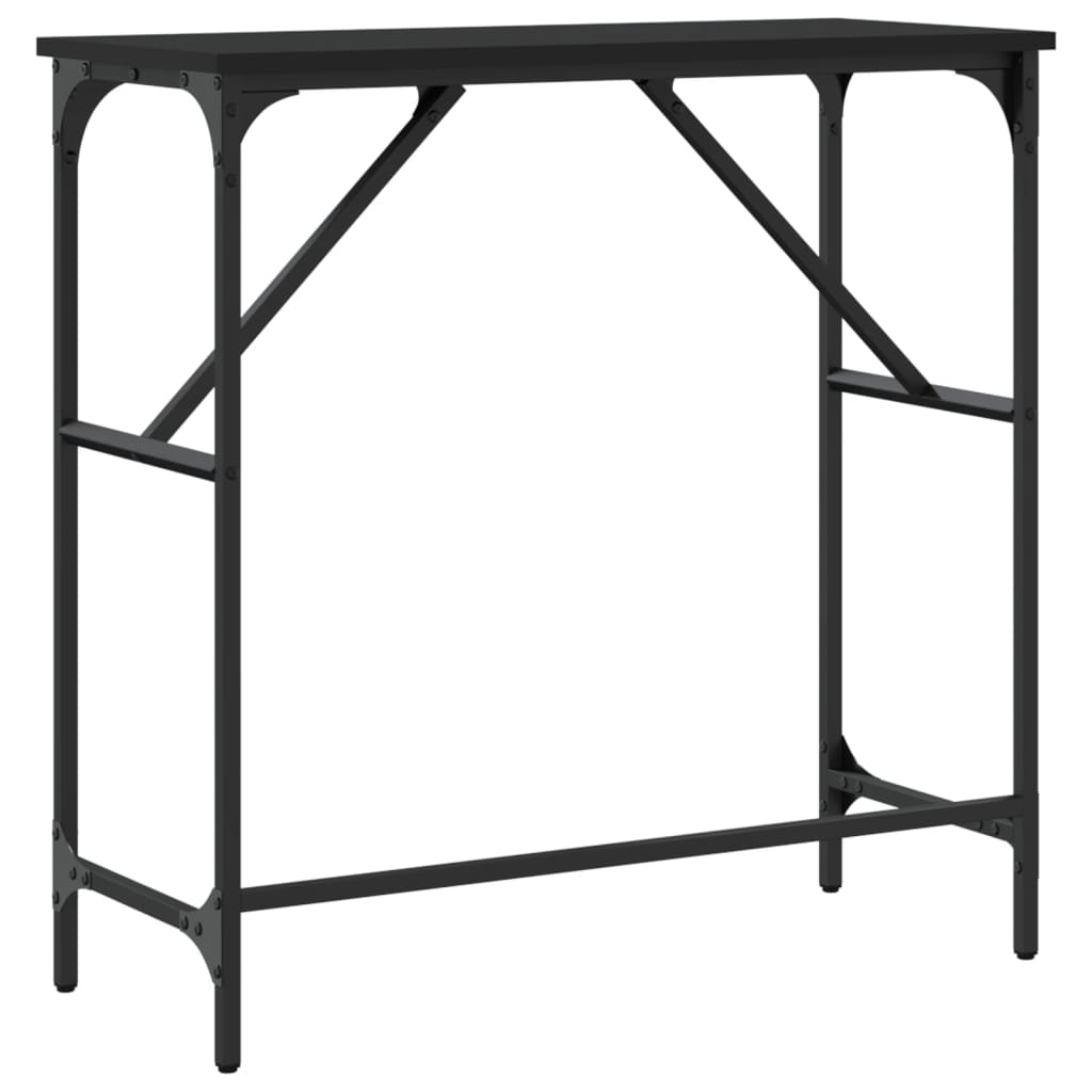 vidaXL Table console noir 75x32x75 cm bois d'ingénierie