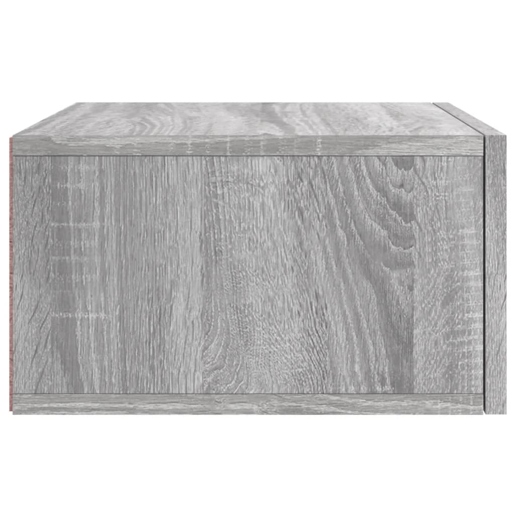 vidaXL Tables de chevet murales 2 pcs sonoma gris 35x35x20 cm