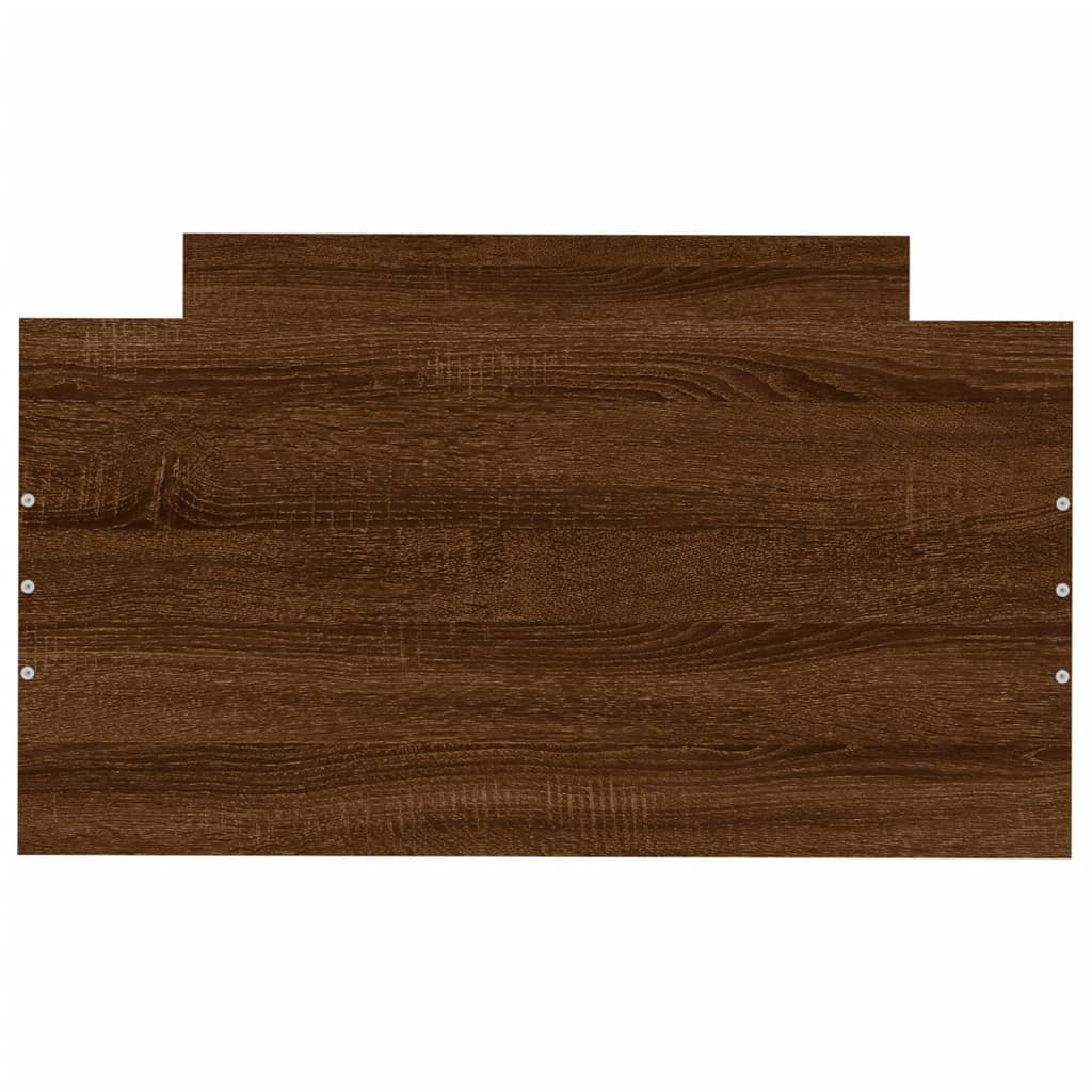 vidaXL Cadre de lit sans matelas chêne marron 75x190cm bois ingénierie