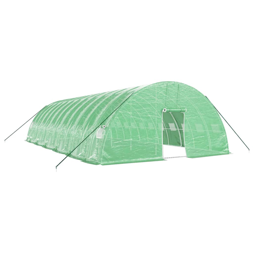 vidaXL Serre avec cadre en acier vert 72 m² 12x6x2,85 m