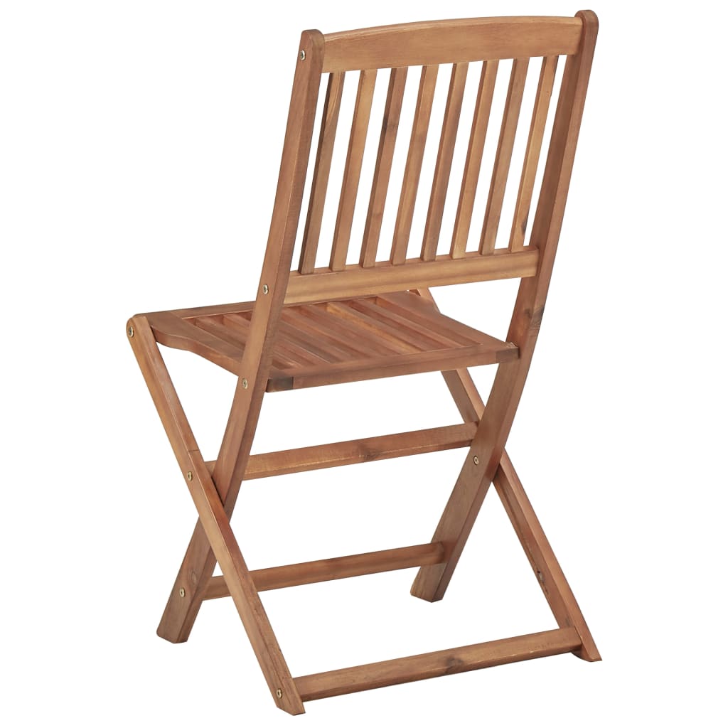 vidaXL Chaises pliables de jardin lot de 2 avec coussins Bois d'acacia