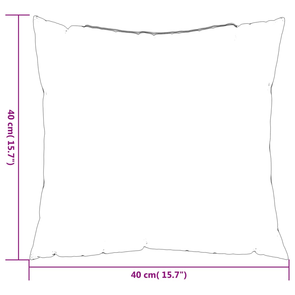 vidaXL Coussins de canapé lot de 4 crème 40x40 cm tissu