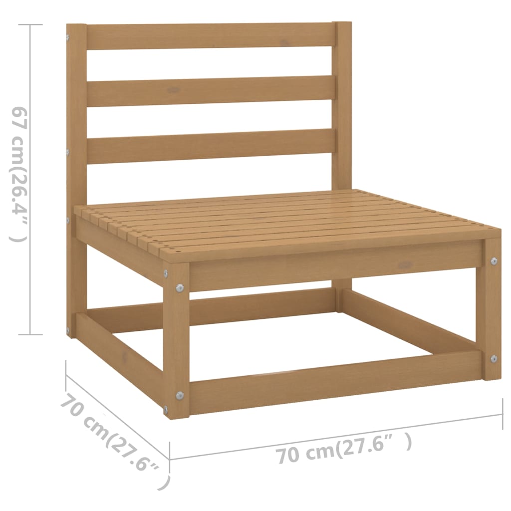 vidaXL Salon de jardin 4 pcs avec coussins Bois de pin massif