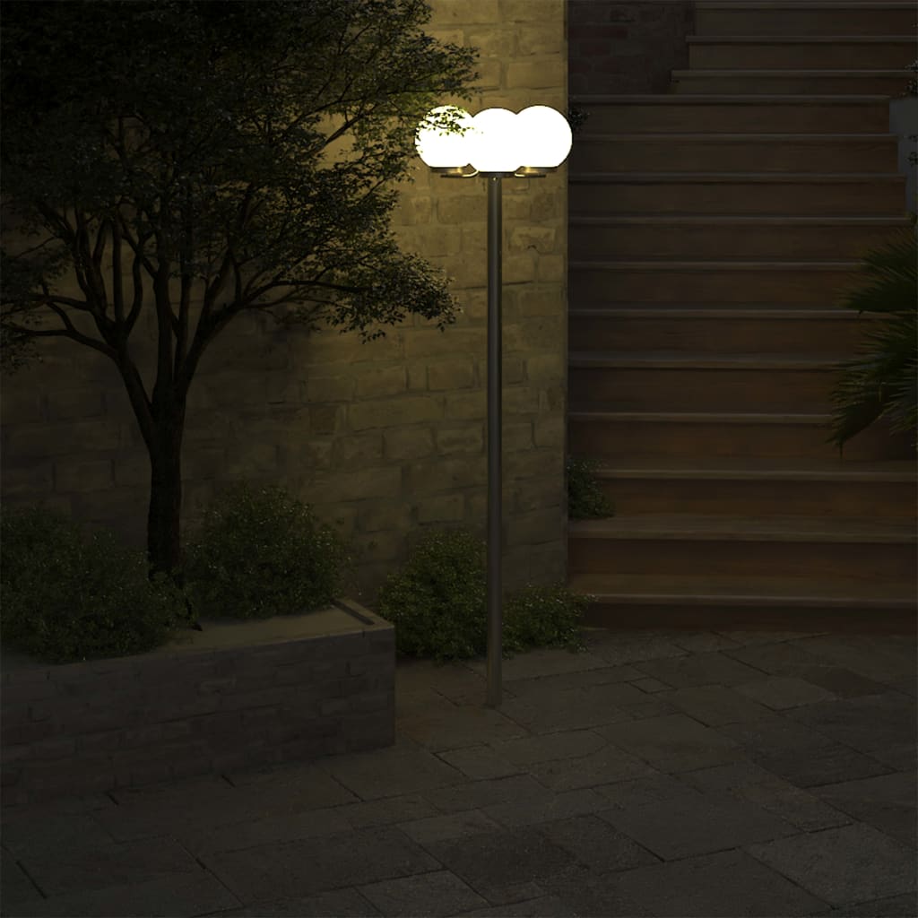 vidaXL Lampadaire de jardin 3 lampes 220 cm