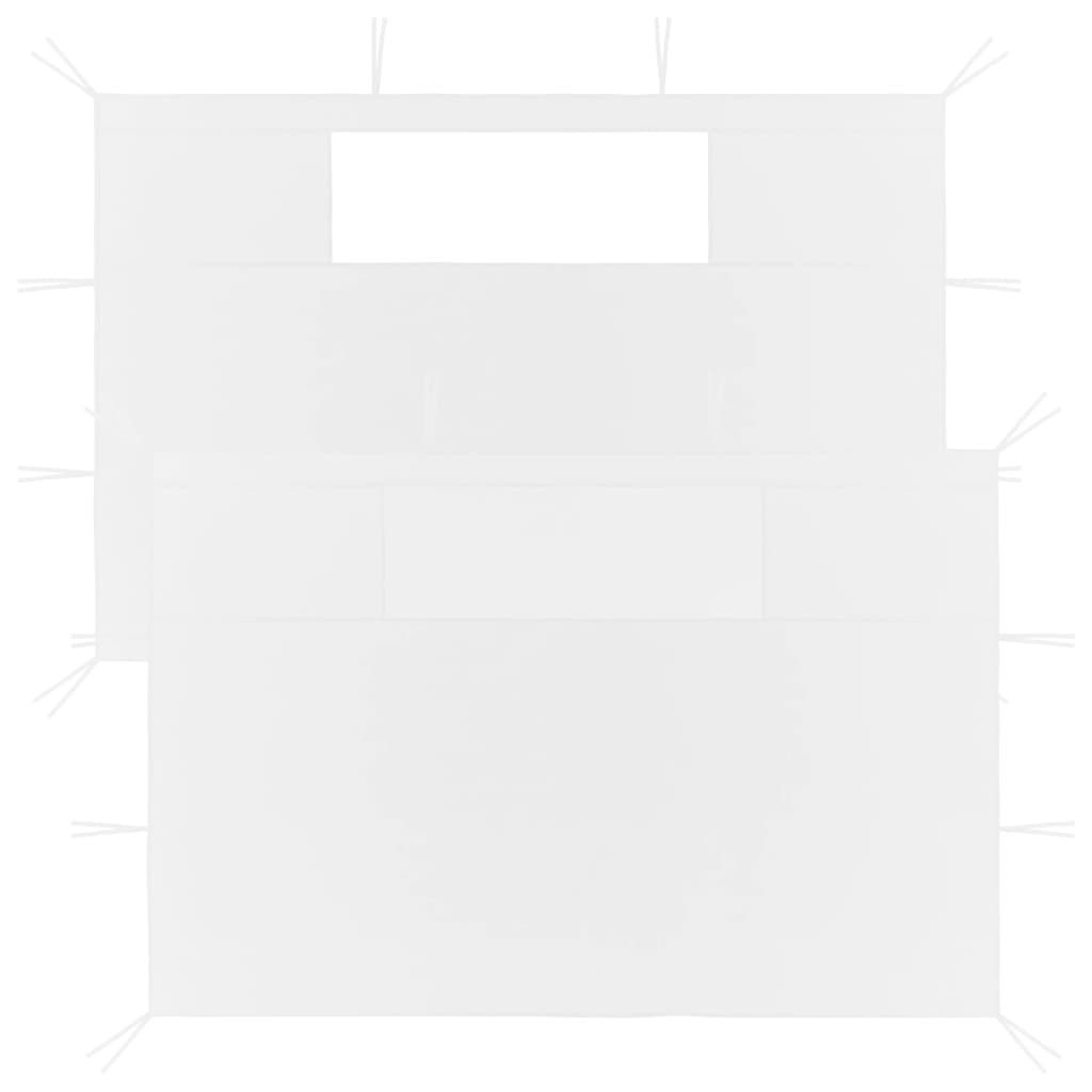 vidaXL Parois latérales de belvédère avec fenêtres 2 pcs Blanc