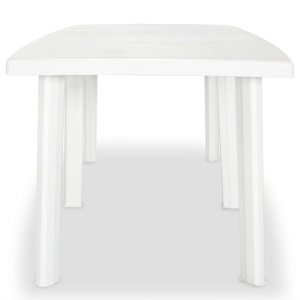 vidaXL Table de jardin Blanc 210 x 96 x 72 cm Plastique
