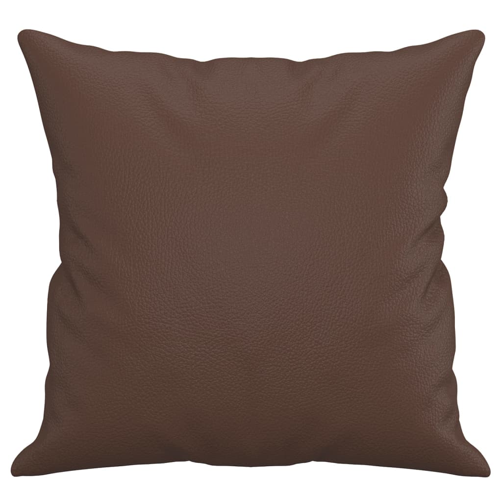 vidaXL Coussins décoratifs lot de 2 Marron 40x40 cm Similicuir