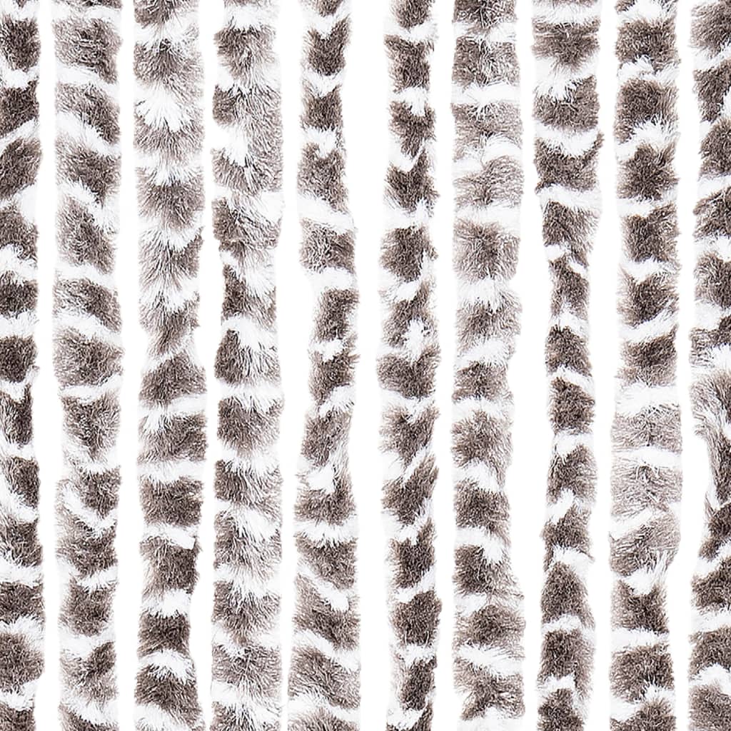vidaXL Moustiquaire Taupe et blanc 100x220 cm Chenille