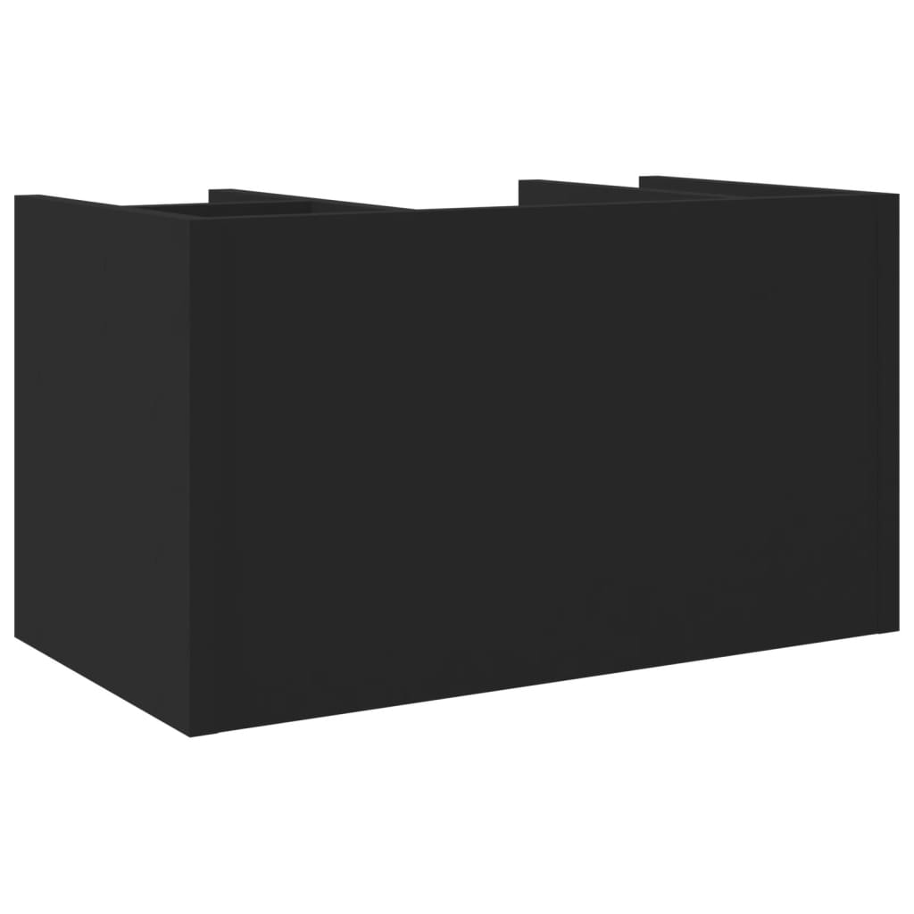 vidaXL Organisateur de bureau noir 44,5x24x25 cm bois d'ingénierie