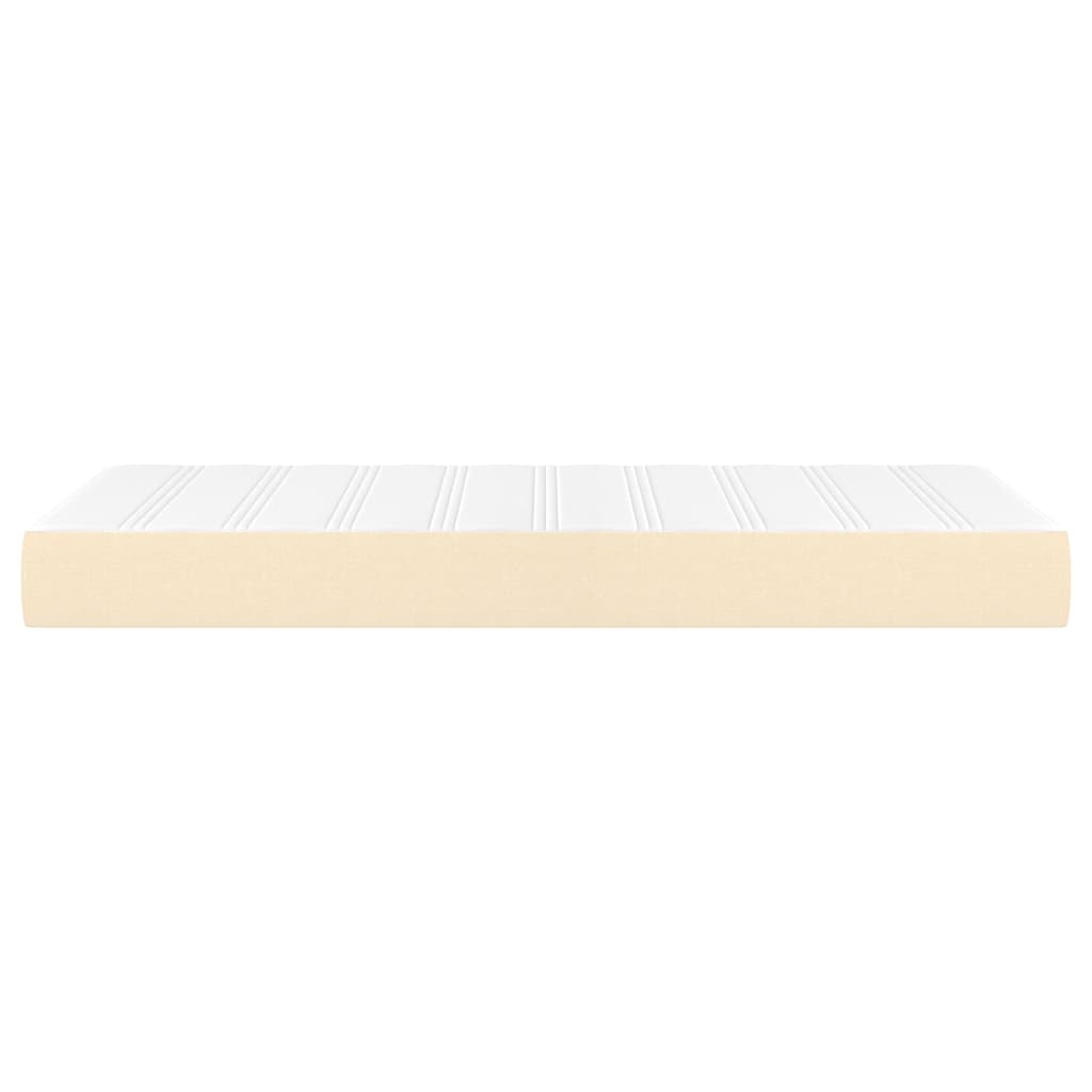 vidaXL Matelas de lit à ressorts ensachés Crème 100x200x20 cm Tissu