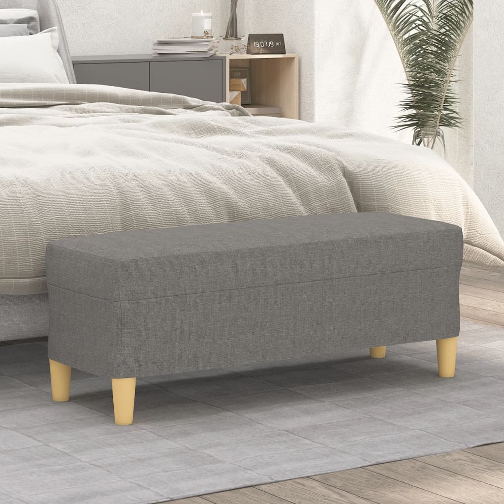 vidaXL Banc Gris foncé 100x35x41 cm Tissu