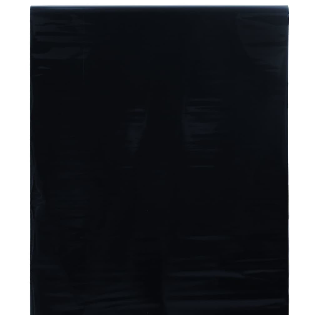 vidaXL Film de fenêtre statique dépoli noir 90x1000 cm PVC