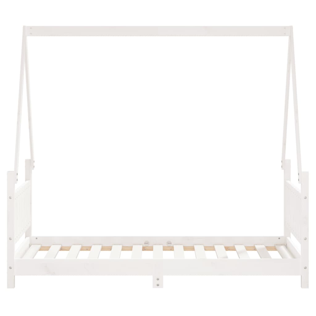 vidaXL Cadre de lit pour enfant blanc 80x160 cm bois de pin massif