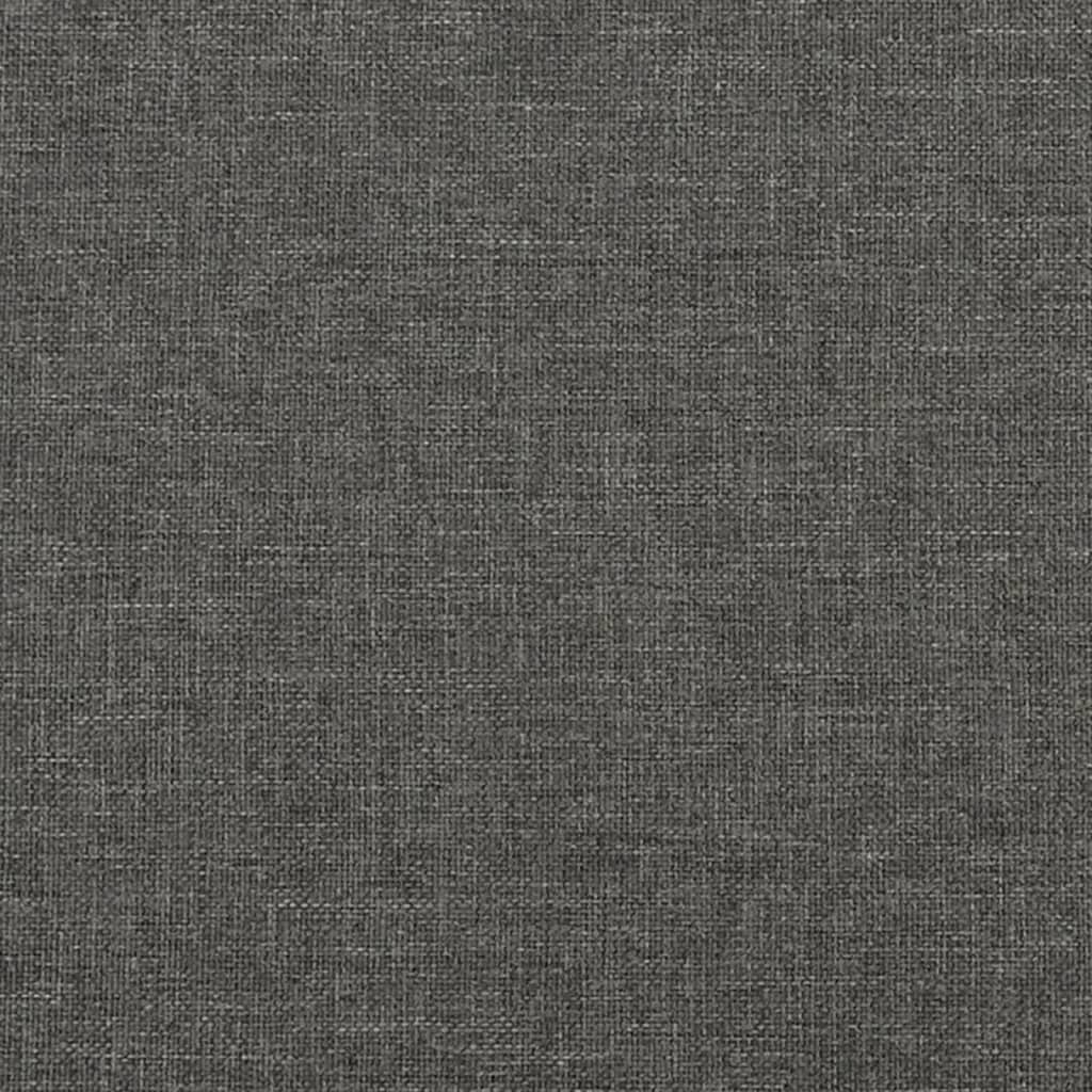 vidaXL Cadre de lit sans matelas gris foncé 100x200 cm tissu