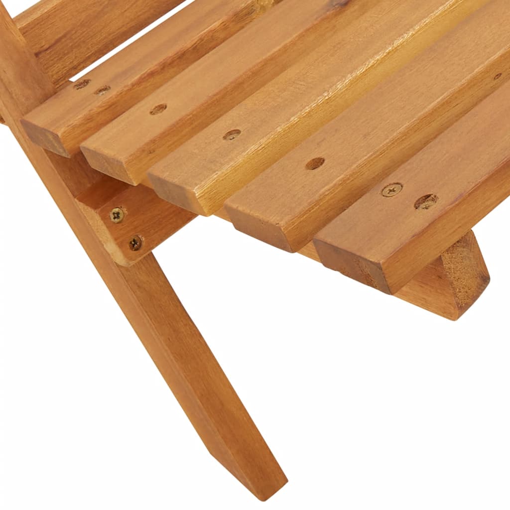 vidaXL Chaises de jardin lot de 2 beige bois d'acacia et polypropylène