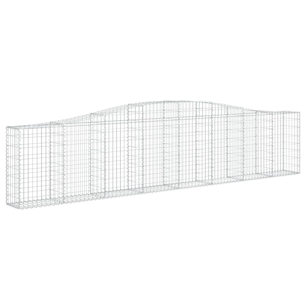 vidaXL Paniers à gabions arqués 2 pcs 400x30x80/100 cm Fer galvanisé