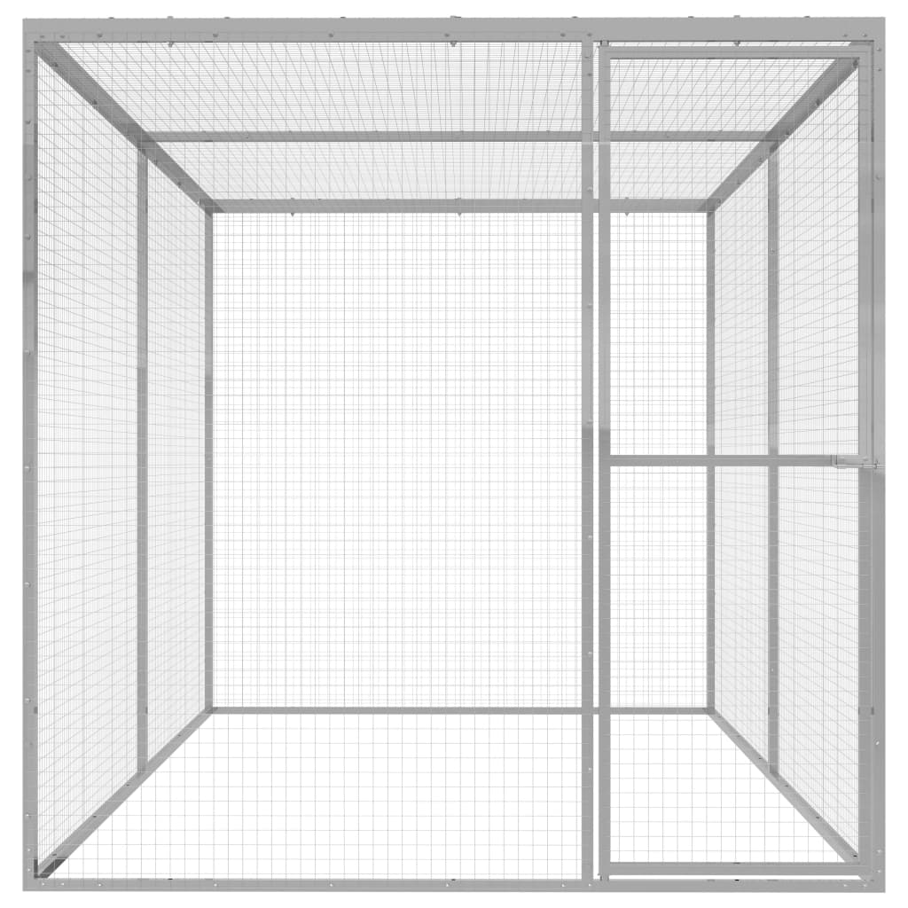 vidaXL Cage pour chat 3x1,5x1,5 m Acier galvanisé