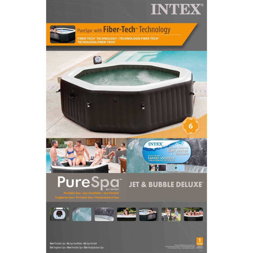 Intex Spa PureSpa Jet & Bubble Deluxe 218 x 71 cm 28456NL