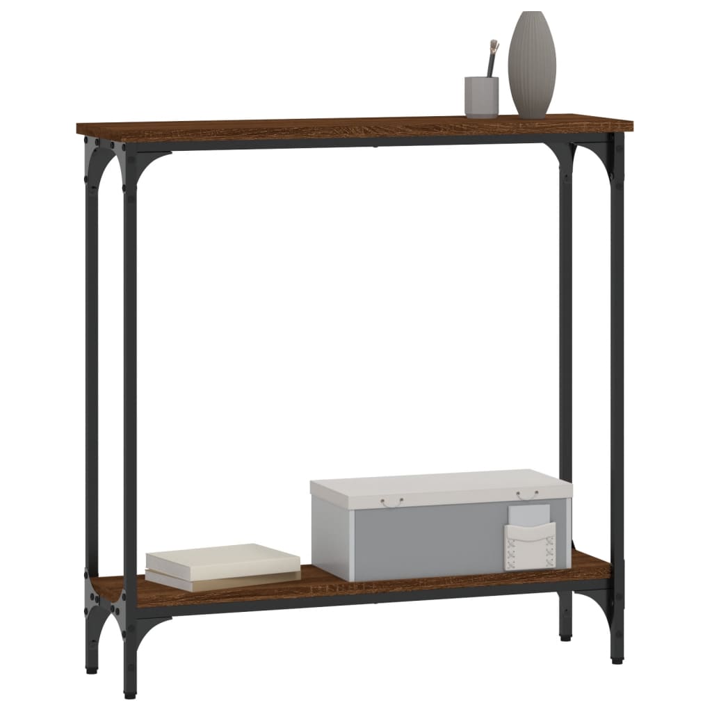 vidaXL Table console chêne marron 75x22,5x75 cm bois d'ingénierie