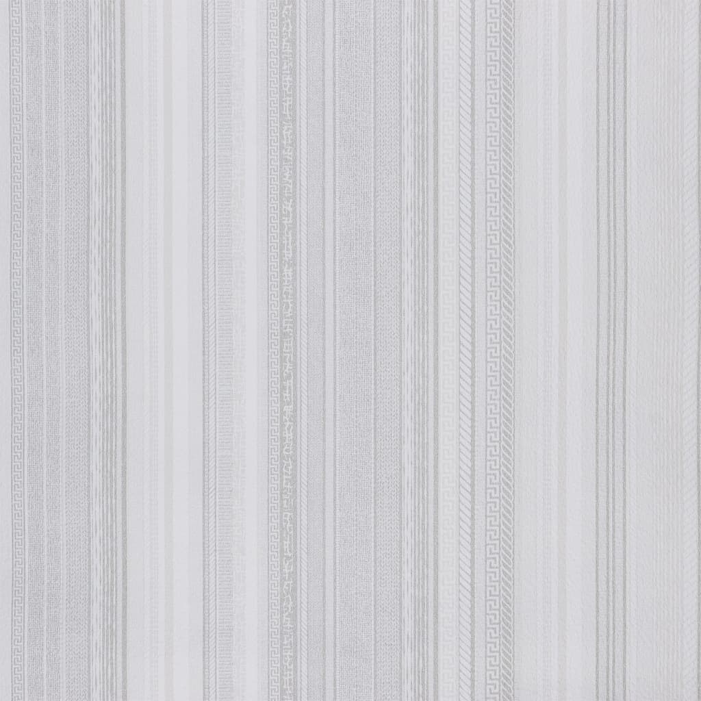 vidaXL Papier peint 3D motif de rayures gris