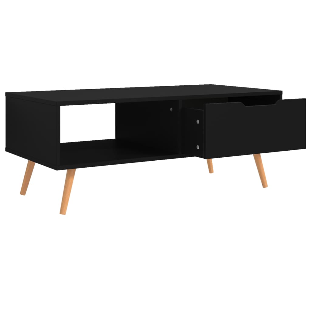 vidaXL Table basse Noir 100x49,5x43 cm Bois d'ingénierie