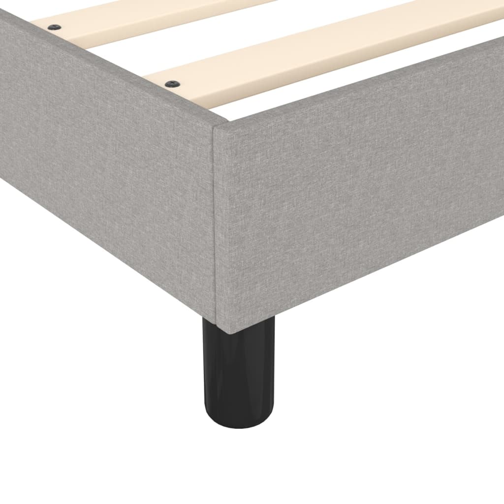 vidaXL Sommier à lattes de lit avec matelas Gris clair 180x200cm Tissu