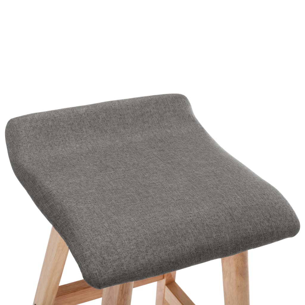 vidaXL Chaise de bar Gris foncé Tissu