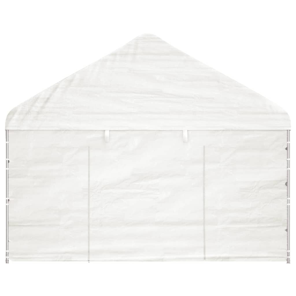 vidaXL Belvédère avec toit blanc 13,38x4,08x3,22 m polyéthylène