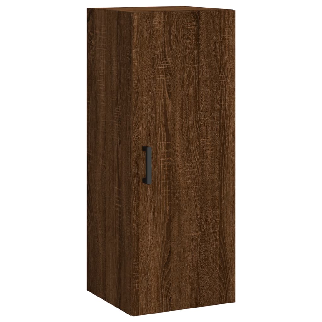 vidaXL Buffet haut Chêne marron 34,5x34x180 cm Bois d'ingénierie