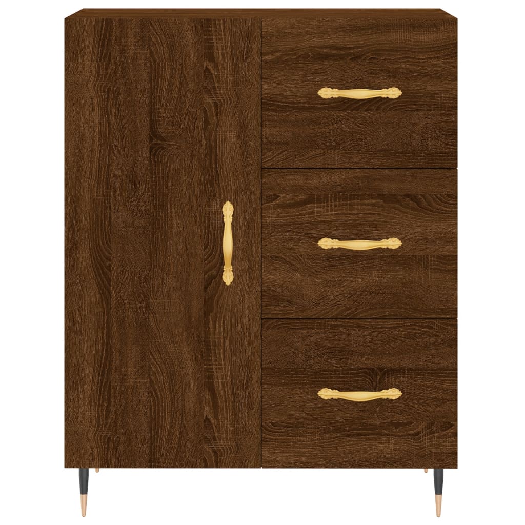 vidaXL Buffet chêne marron 69,5x34x90 cm bois d'ingénierie