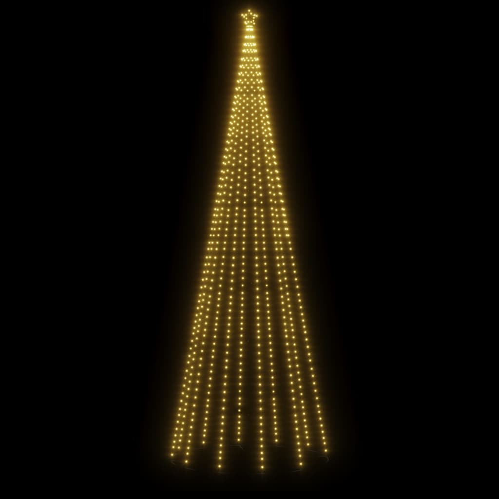vidaXL Arbre de Noël cône 732 LED Blanc chaud 160x500 cm