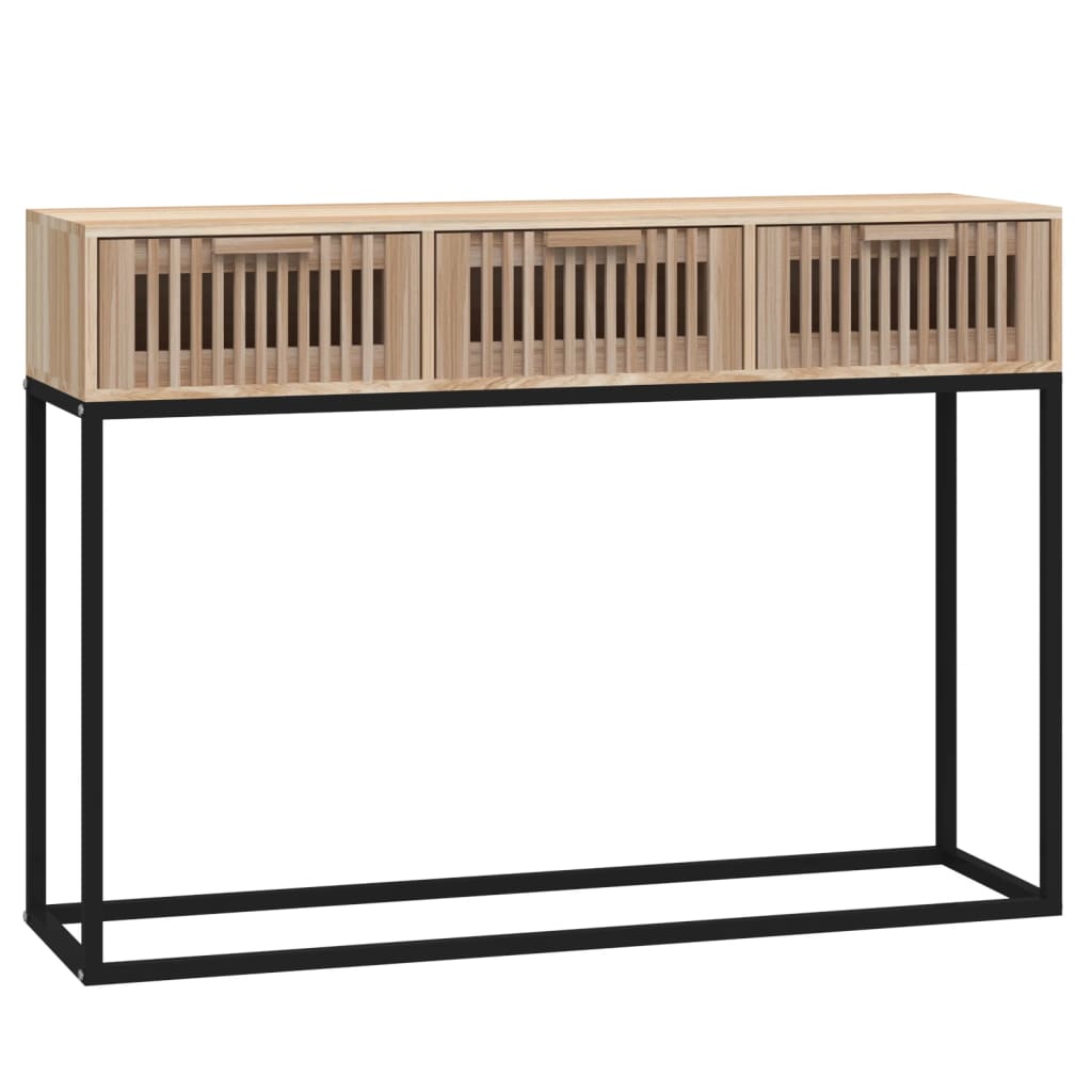 vidaXL Table console 105x30x75 cm bois d'ingénierie et fer